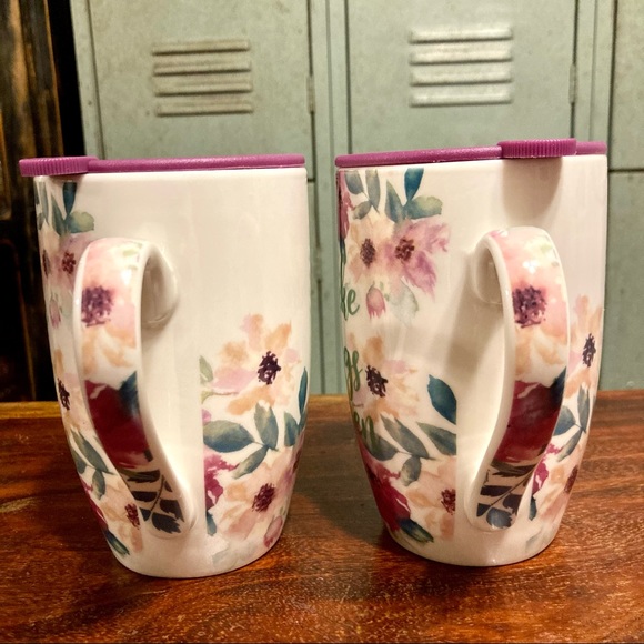 Pair 16oz Ceramic Coffee Mugs Motivational NWT - Picture 4 of 11